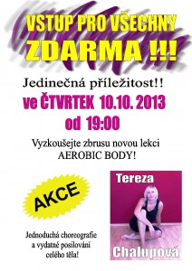 Aerobic Body ve čtvrtek 10. 10. v 19:00 ZDARMA!!!